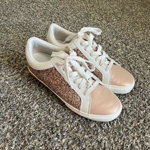 Rose Gold Glitter Sneakers